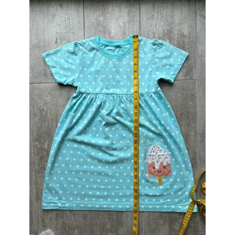 Los Angeles Boutique Summer Sundress Swing Dress Polka Dot Popsicle Sprinkles 6
